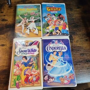 Disney VHS Classics Lot — Mary Poppins, Goofy Movie, Snow White, Cinderella
